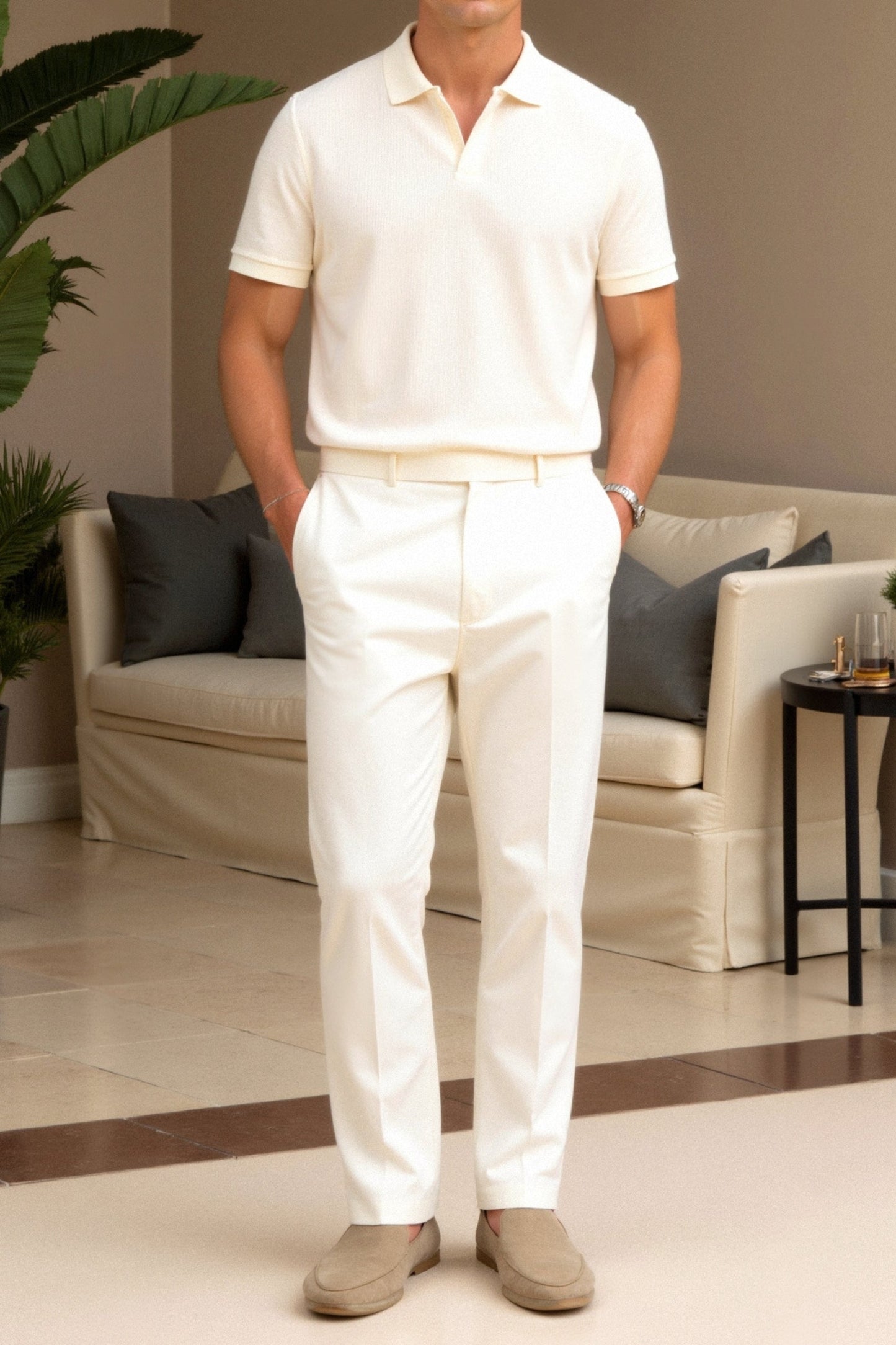 NOBA Woolen Structure Polo T-Shirt