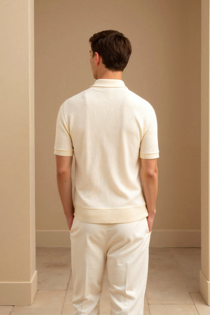 NOBA Woolen Structure Polo T-Shirt